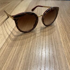 Dolce & Gabbana large cat eye cheetah print sunglasses